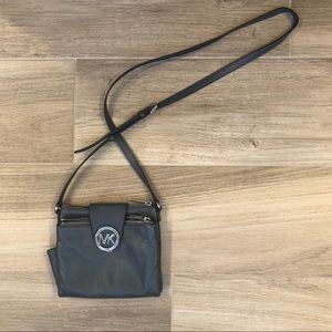 Gray Michael Kors Crossbody Travel Bag